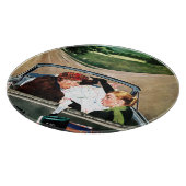 Gabel auf der Straße Schneidebrett (Ecke)