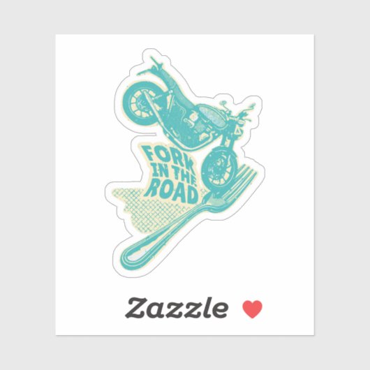 Gabel bei Kraftrad Aufkleber (Blatt)