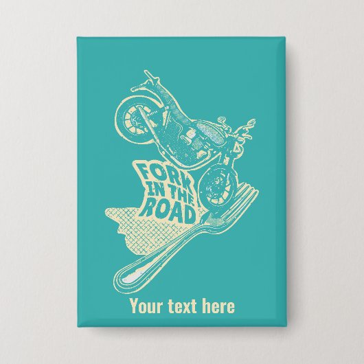 Gabel bei Kraftrad Button (Vorderseite)