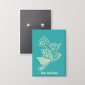 Gabel bei Kraftrad Button (Vorderseite/Rückseite)