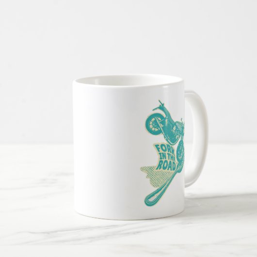 Gabel bei Kraftrad Kaffeetasse (VorderseiteRechts)