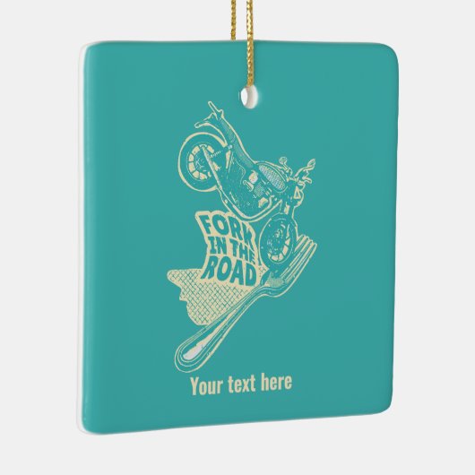 Gabel bei Kraftrad Keramikornament (Rechts)