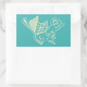 Gabel bei Kraftrad Rechteckiger Aufkleber (Tasche)