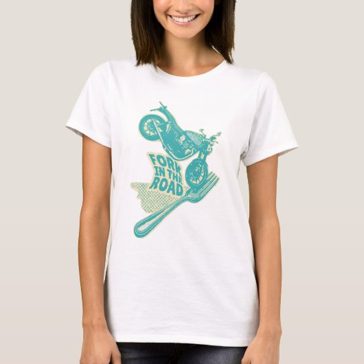 Gabel bei Kraftrad T-Shirt (Vorderseite)