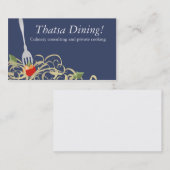 Gabel haftete Tomatespaghetti-Catering b, Thatsa… Visitenkarte (Vorne/Hinten)