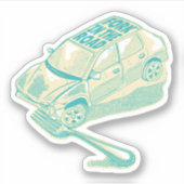 Gabel im Straßenverkehrsunfall Aufkleber (Vorderseite)