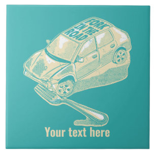 Gabel im Straßenverkehrsunfall Fliese