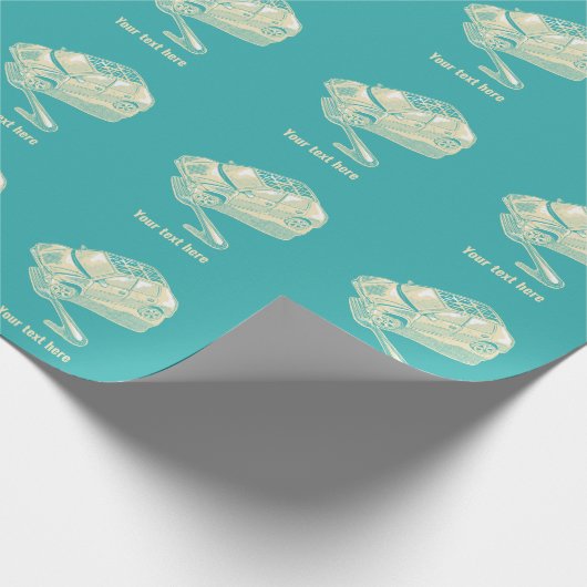 Gabel im Straßenverkehrsunfall Geschenkpapier (Ecke)