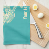 Gabel im Straßenverkehrsunfall Geschirrtuch (Viertel Falte)