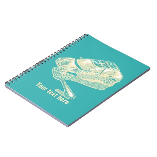 Gabel im Straßenverkehrsunfall Notizblock (Linke Seite)