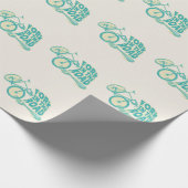 Gabel in der Straße Funny Fahrrad Geschenkpapier (Ecke)