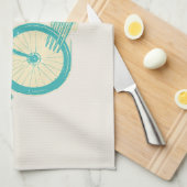 Gabel in der Straße Funny Fahrrad Geschirrtuch (Viertel Falte)