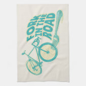 Gabel in der Straße Funny Fahrrad Geschirrtuch (Vertikal)