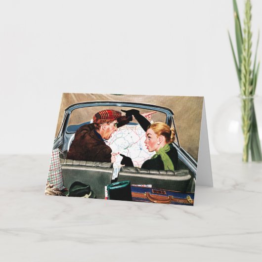 Gabel in der Straße Karte (Vorderseite)