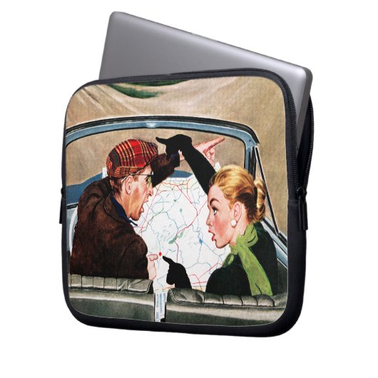 Gabel in der Straße Laptopschutzhülle (Vorderseite Links)