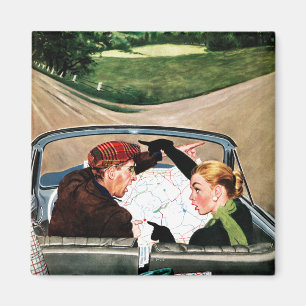 Gabel in der Straße Magnet