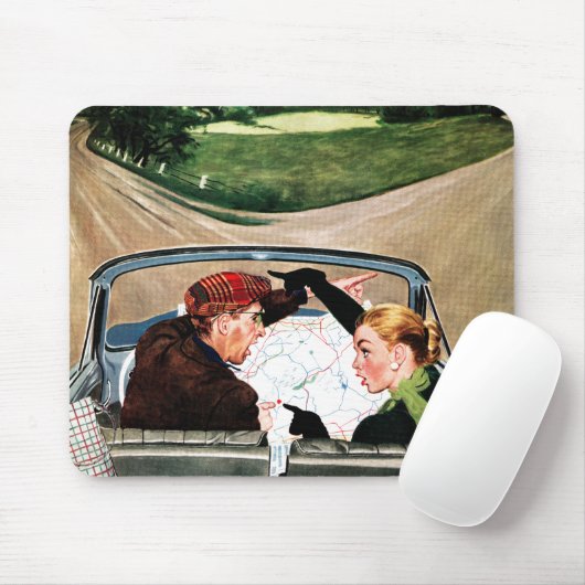 Gabel in der Straße Mousepad (Mit Mouse)