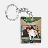 Gabel in der Straße Schlüsselanhänger (Vorderseite links)