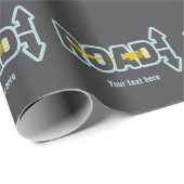 Gabel in der Straße typografische Kunst Geschenkpapier (Rolleneckpunkt)