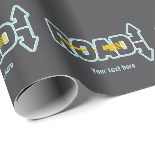 Gabel in der Straße typografische Kunst Geschenkpapier (Rolleneckpunkt)