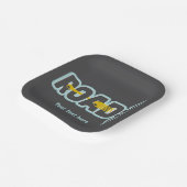 Gabel in der Straße typografische Kunst Pappteller (Gewinkelt)