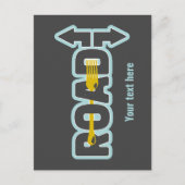 Gabel in der Straße typografische Kunst Postkarte (Vorderseite)