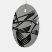 Gabel Levitation Keramik Ornament (Links)
