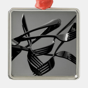 Gabel Levitation Silbernes Ornament