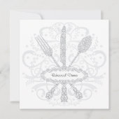 Gabel-Löffel-Messer-Proben-Abendessen-Einladung Einladung (Vorderseite)