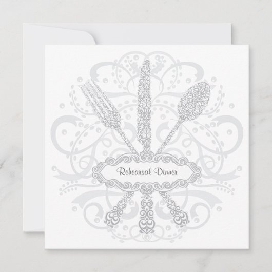 Gabel-Löffel-Messer-Proben-Abendessen-Einladung Einladung (Vorderseite)