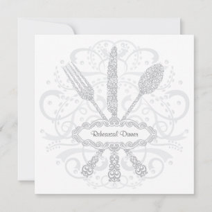 Gabel-Löffel-Messer-Proben-Abendessen-Einladung Einladung