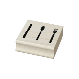 Gabel-, Löffel- und Messerkautschuk-Briefmarke Gummistempel