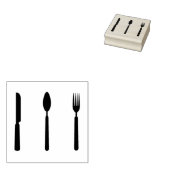 Gabel-, Löffel- und Messerkautschuk-Briefmarke Gummistempel (Stempel)