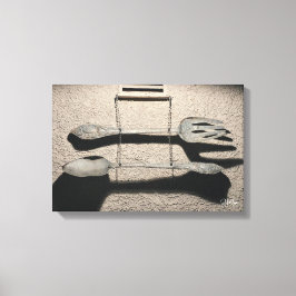 Gabel- & Löffel-Wandkunst Leinwanddruck