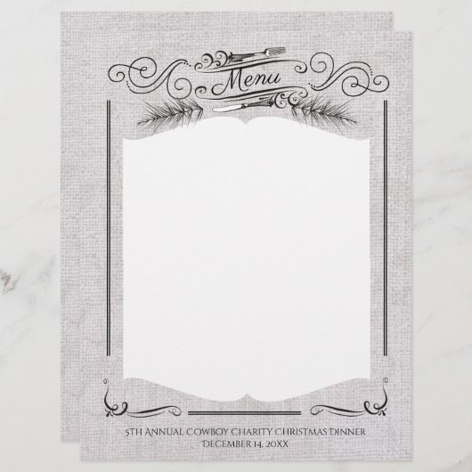 Gabel Messer extravagant Weihnachtsmenü Kopfhaut (Vorne/Hinten)