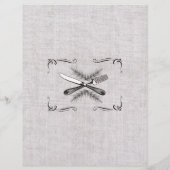 Gabel Messer extravagant Weihnachtsmenü Kopfhaut (Rückseite)