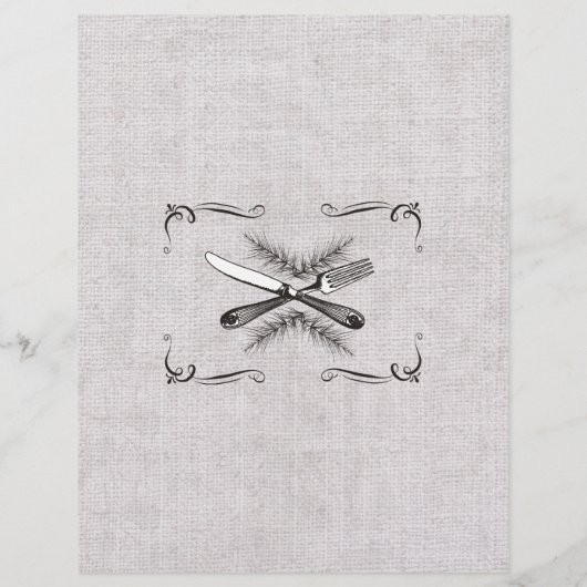 Gabel Messer extravagant Weihnachtsmenü Kopfhaut (Rückseite)