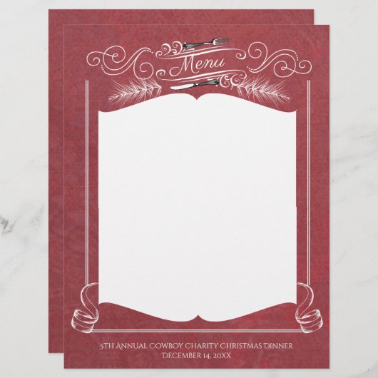 Gabel Messer extravagant Weihnachtsmenü Kopfhaut (Vorne/Hinten)