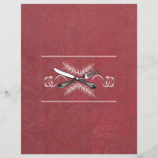 Gabel Messer extravagant Weihnachtsmenü Kopfhaut (Rückseite)