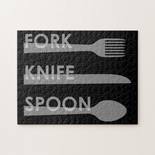 Gabel Messer Löffel Puzzle (Horizontal)