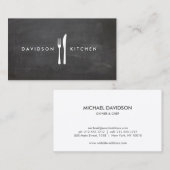 Gabel & Messer Logo 3 für Koch, Feinschmecker, Res Visitenkarte (Vorne/Hinten)