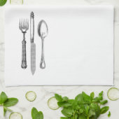 Gabel, Messer, Spoon - Küchentuch (Gefaltet)