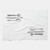 Gabel, Messer, Spoon - Küchentuch (Horizontal)