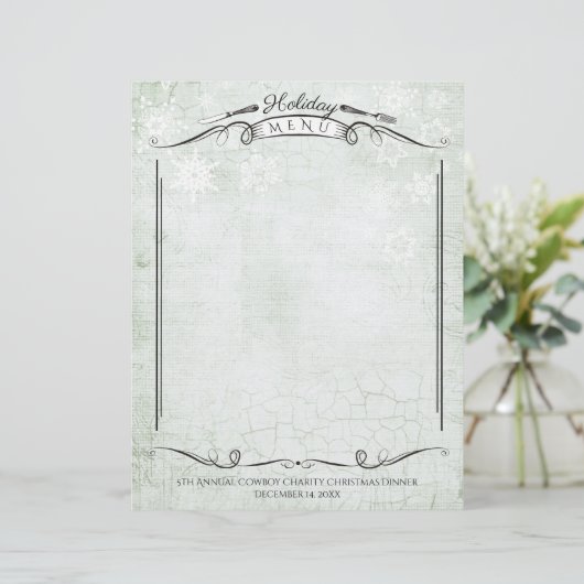 Gabel Messer Weihnachtsmenü Kopfhaut (Stehend Vorderseite)