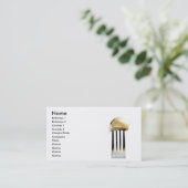 Gabel mit Knoblauch Visitenkarte (Stehend Vorderseite)