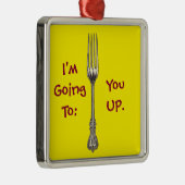 Gabel Silbernes Ornament (Rechts)