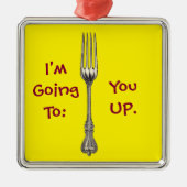 Gabel Silbernes Ornament (Vorne)