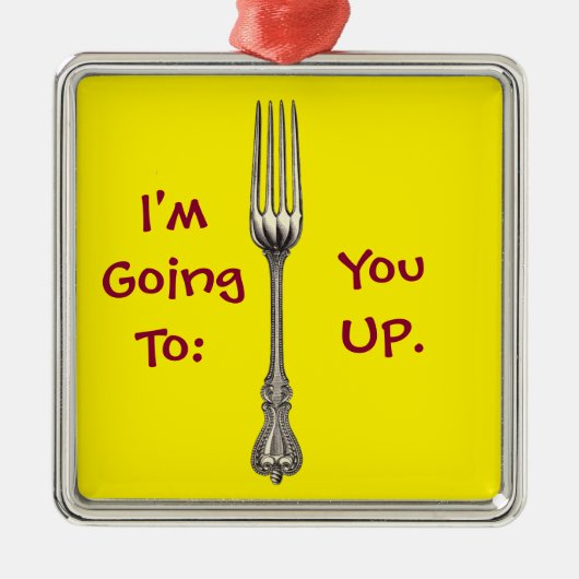 Gabel Silbernes Ornament (Vorne)