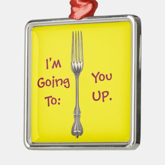 Gabel Silbernes Ornament (Links)