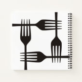 Gabel Traum persönliches Kochbuch Rezept Notebook Notizblock (Rückseite)